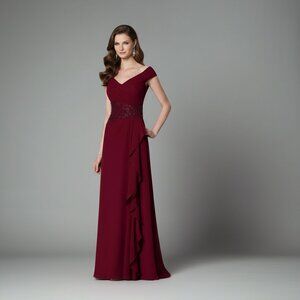 Cameron Blake wine dress, size 14, NEW WITH TAGS!